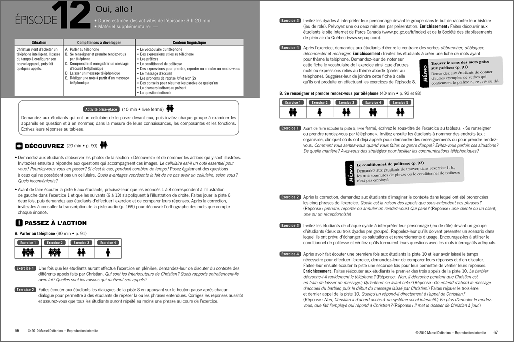 PAR ICI – Teacher’s guidebook B1 / 5-6